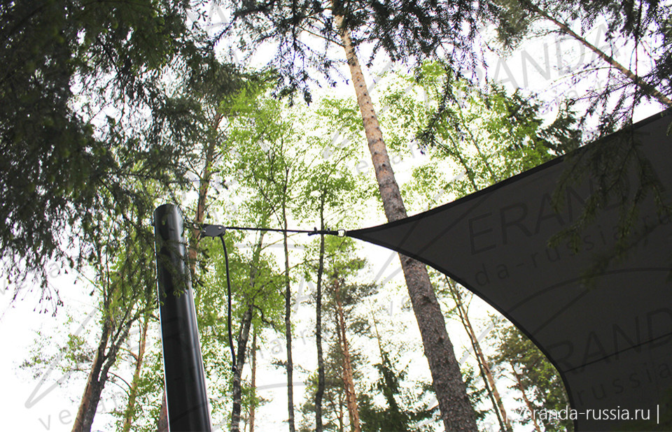 Теневые паруса для зоны отдыха на загородном участке