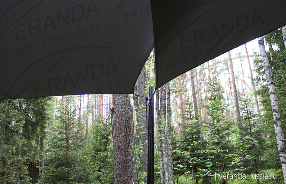 Теневые паруса для зоны отдыха на загородном участке