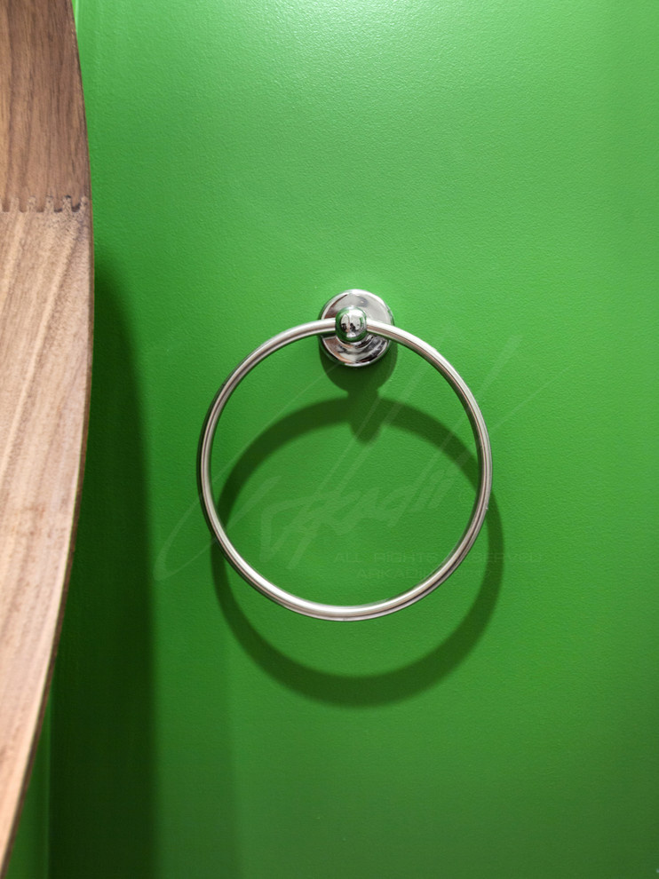 Ванная в зеленых тонах