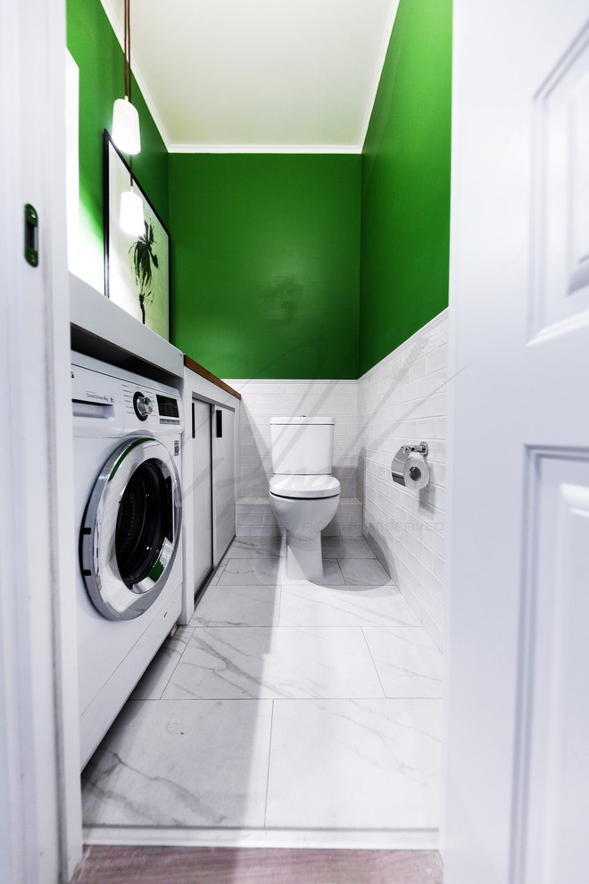 Ванная в зеленых тон