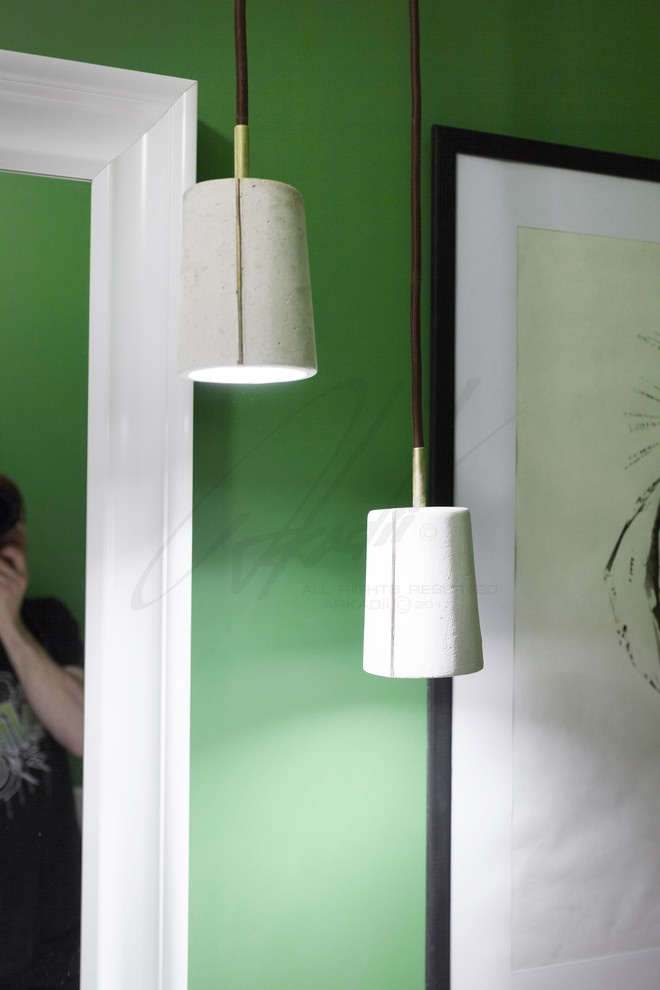 Ванная в зеленых тонах