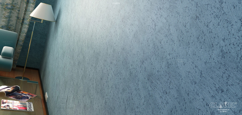 Внутренняя отделка спальни декоративной штукатуркой компании Clavel