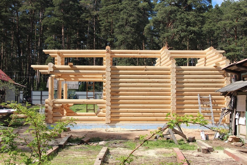 Строительство бани из бревна