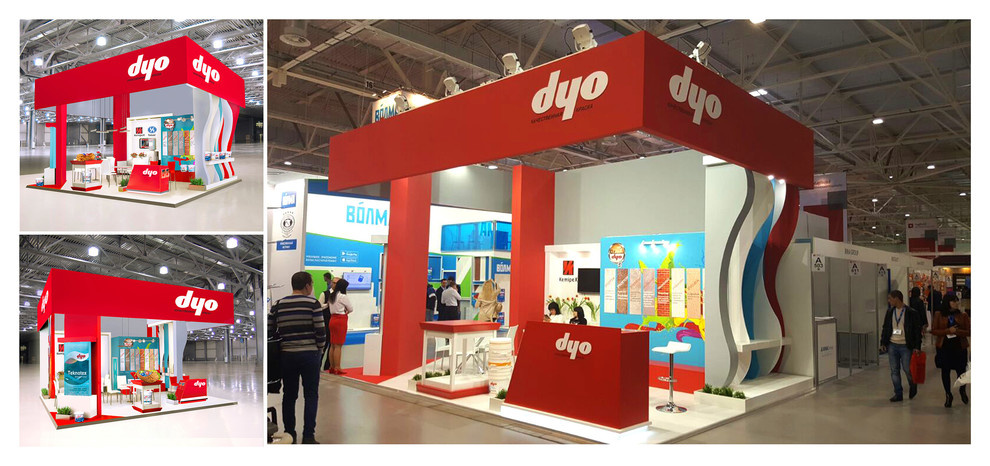 Выставочный стенд для международной компании строительных материалов DYO, 2017