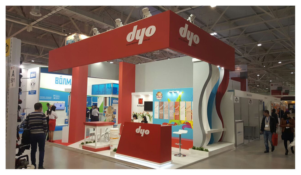 Выставочный стенд для международной компании строительных материалов DYO, 2017
