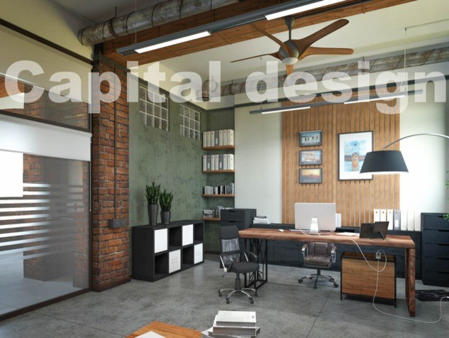 Кабинет директора в стиле лофт