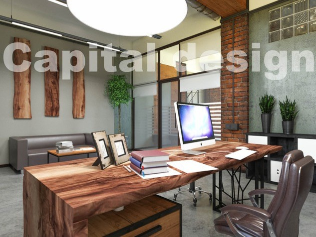 Кабинет директора в стиле лофт