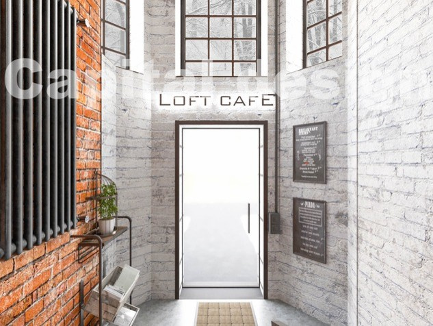 Кафе кофе на вынос в стиле лофт