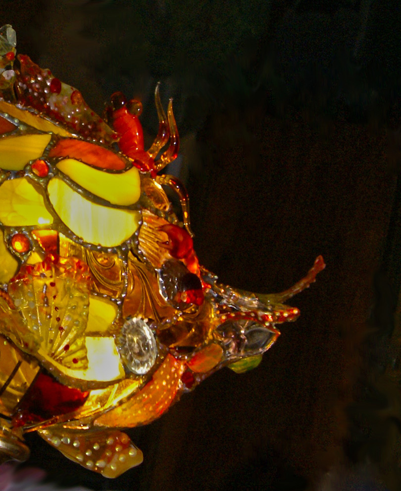 Обьемный витраж-витражные лампы в стиле тиффани.