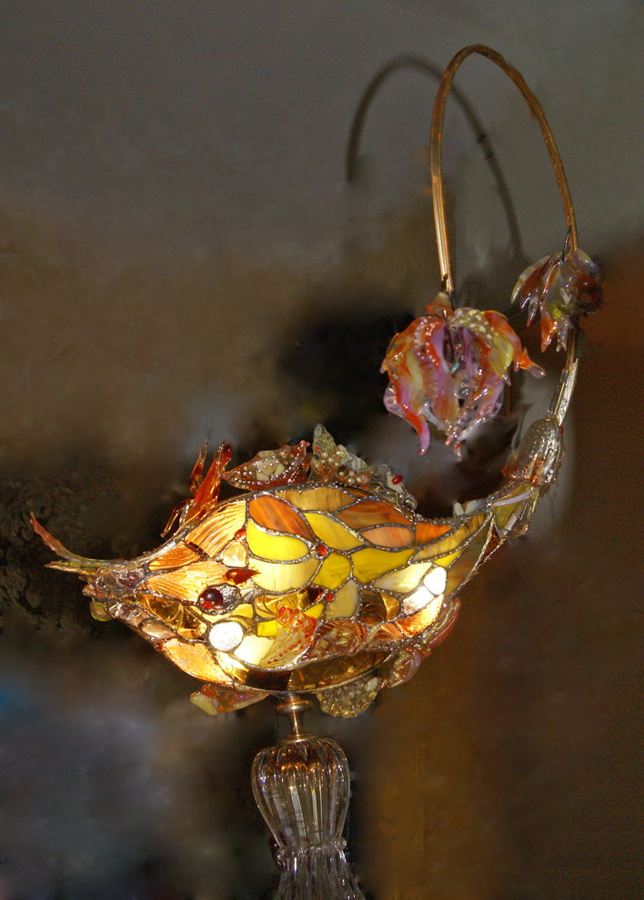 Обьемный витраж-витражные лампы в стиле тиффани.