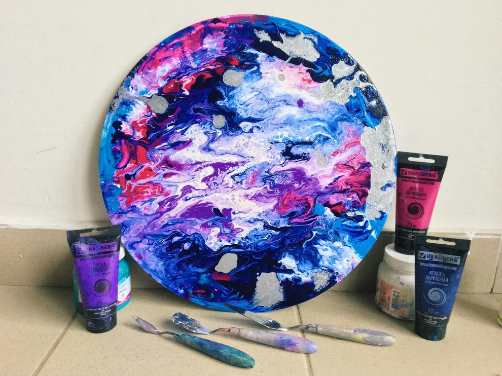 Картины в технике жидкий акрил