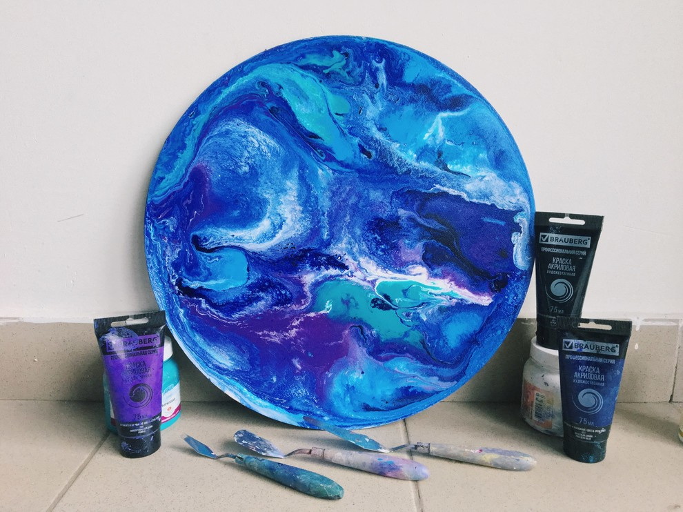 Картины в технике жидкий акрил