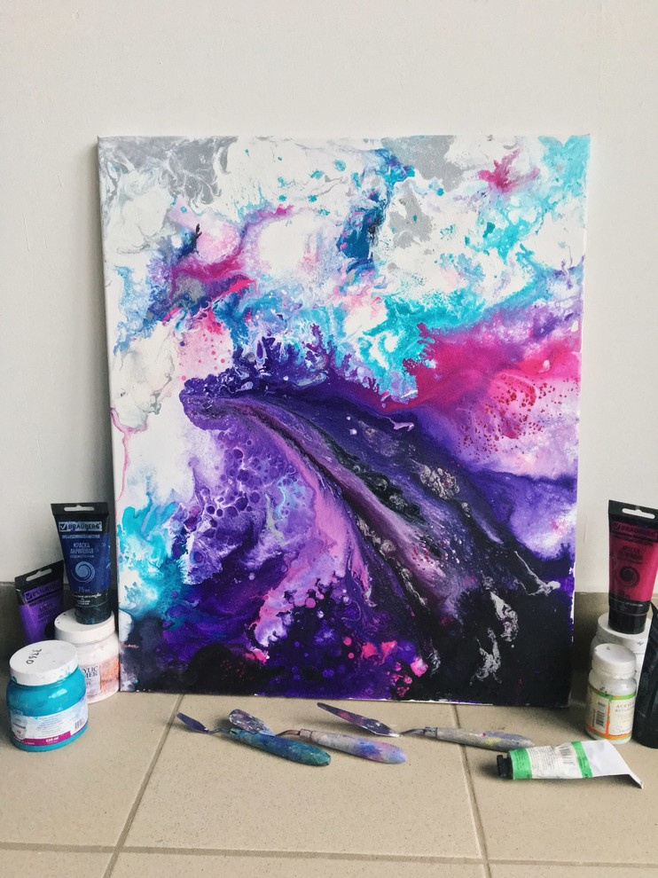 Картины в технике жидкий акрил