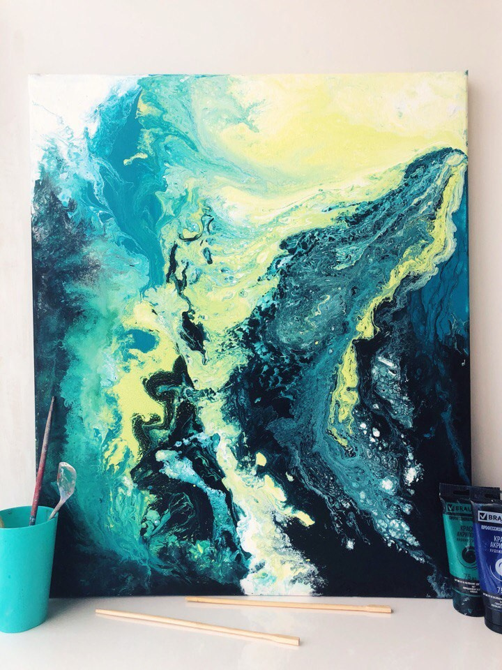 Картины в технике жидкий акрил