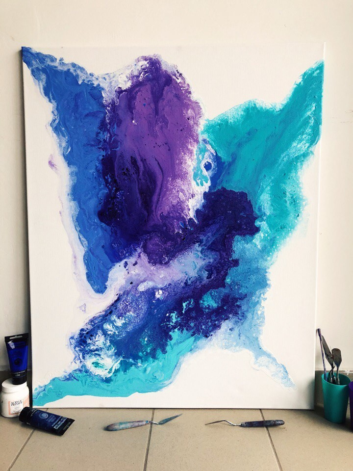 Картины в технике жидкий акрил