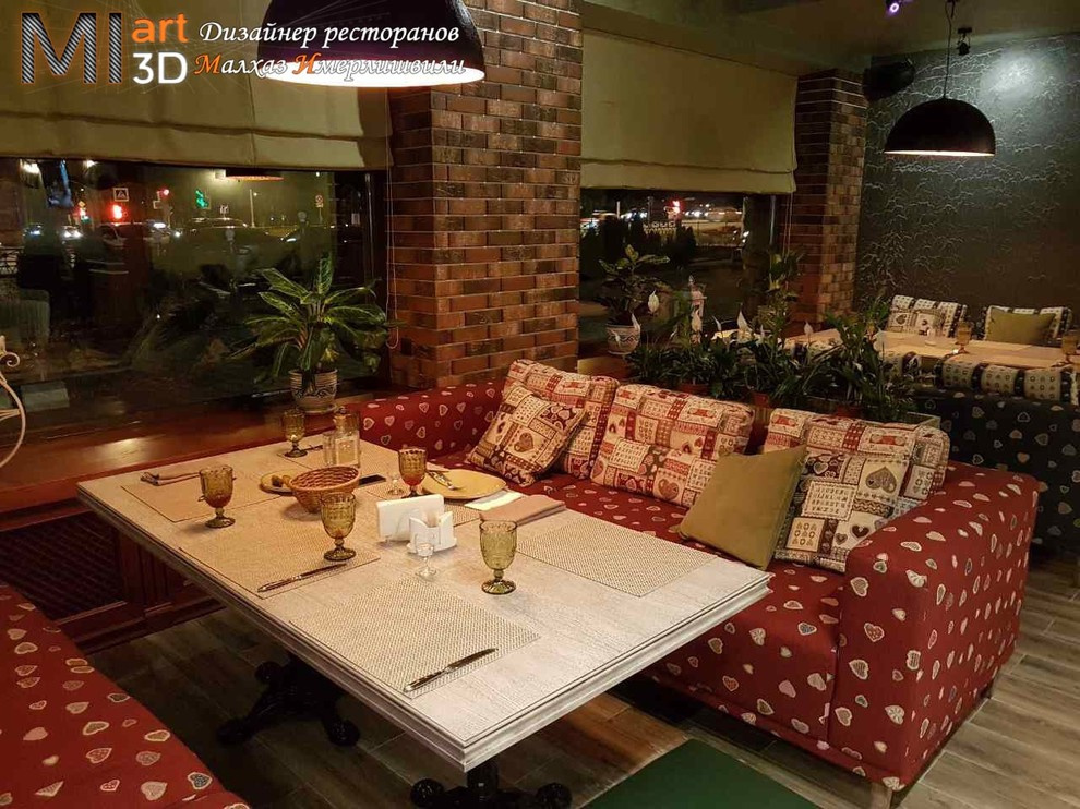 Дизайн кафе - ресторана Bar Novi с грузинским акцентом