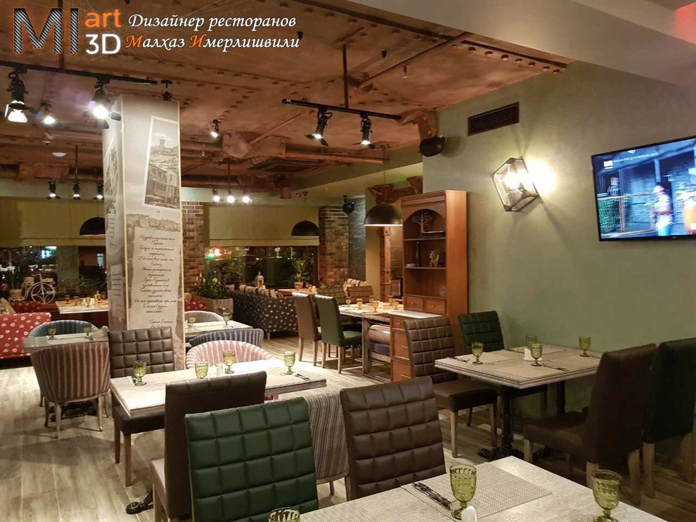 Дизайн кафе - ресторана Bar Novi с грузинским акцентом