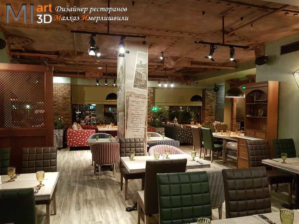 Дизайн кафе - ресторана Bar Novi с грузинским акцентом