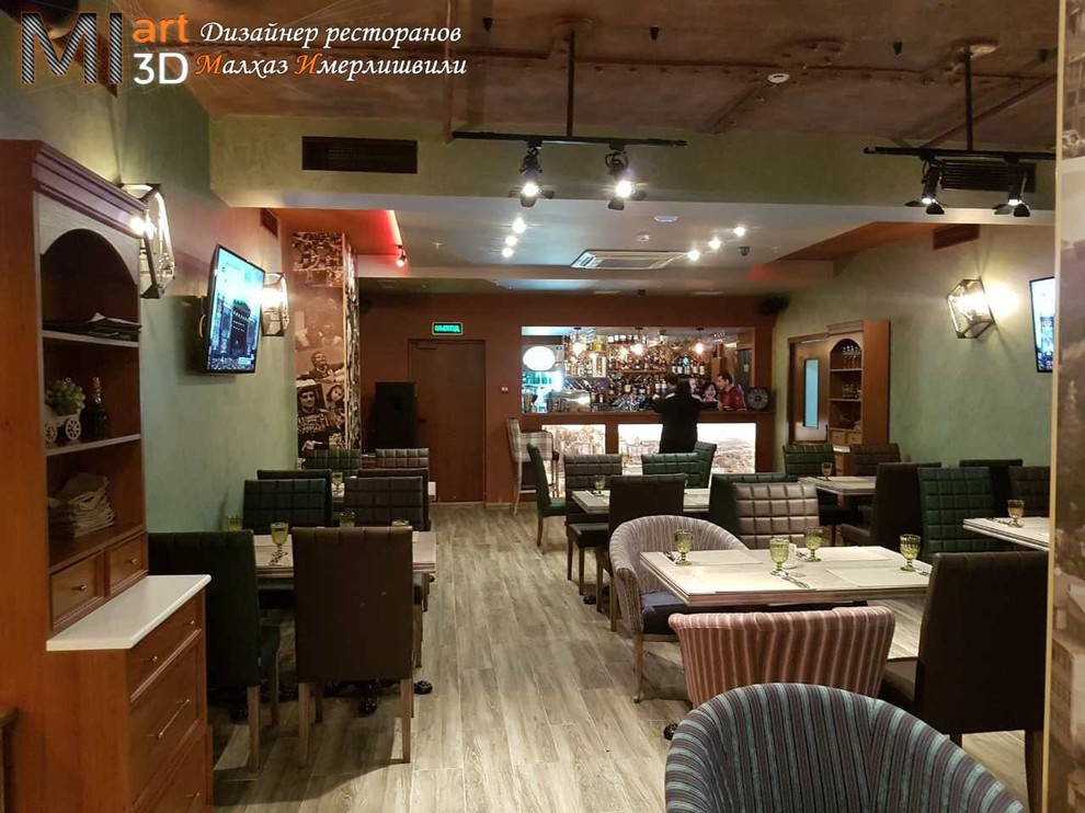 Дизайн кафе - ресторана Bar Novi с грузинским акцентом