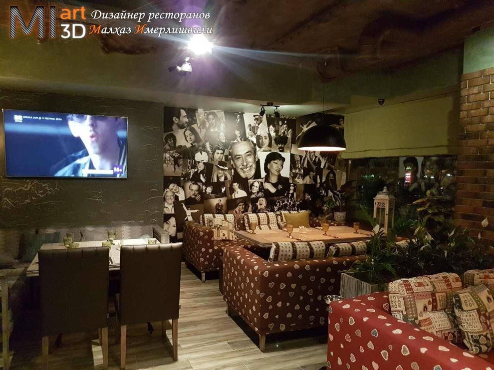 Дизайн кафе - ресторана Bar Novi с грузинским акцентом