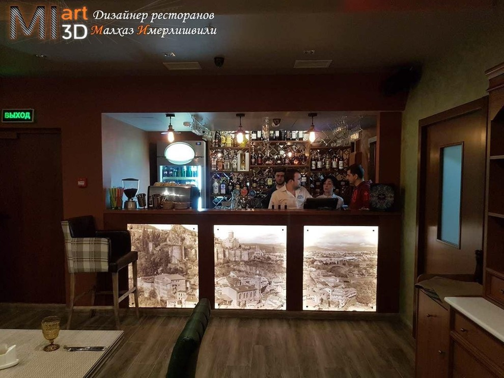 Дизайн кафе - ресторана Bar Novi с грузинским акцентом