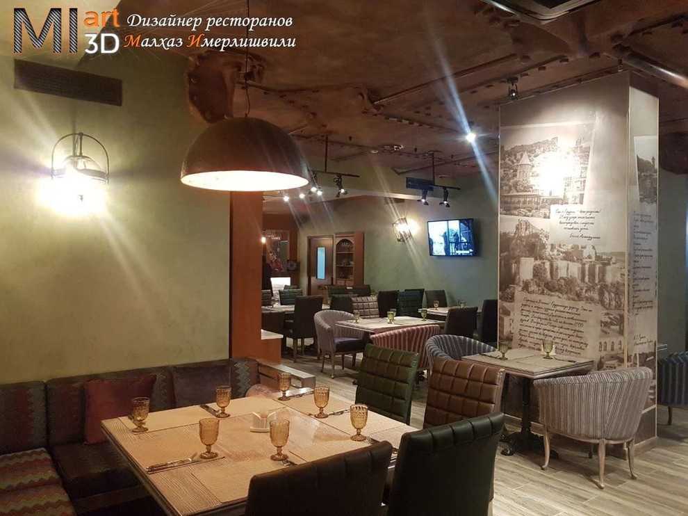 Дизайн кафе - ресторана Bar Novi с грузинским акцентом