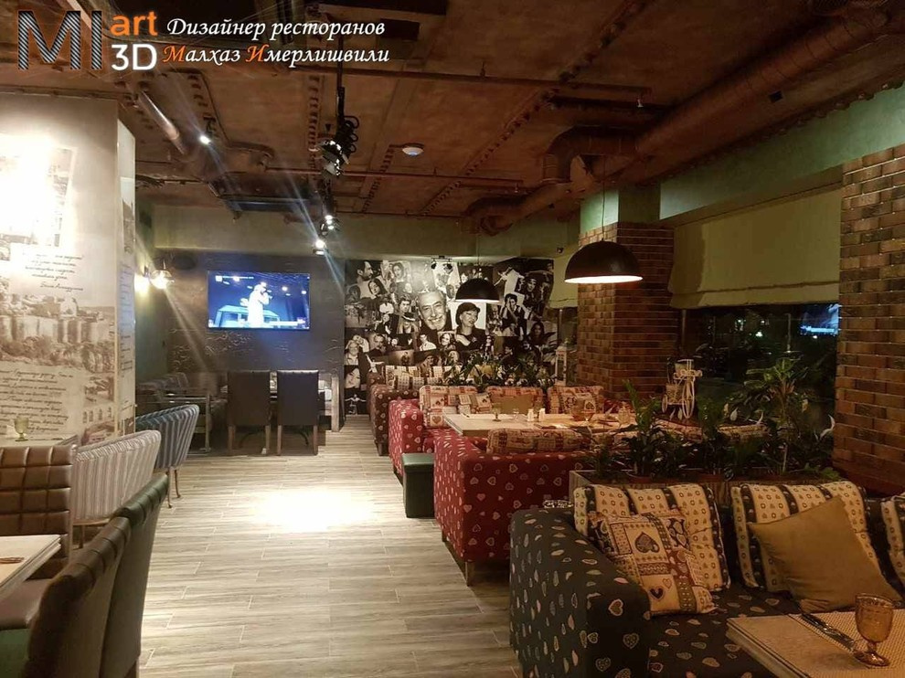 Дизайн кафе - ресторана Bar Novi с грузинским акцентом