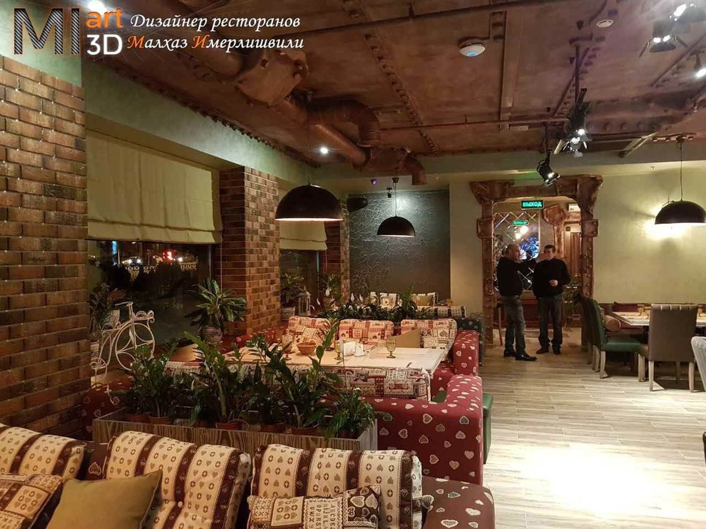 Дизайн кафе - ресторана Bar Novi с грузинским акцентом