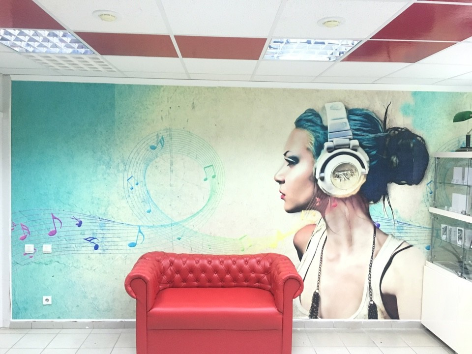 Фотообои для отдела по продаже сотовых телефонов