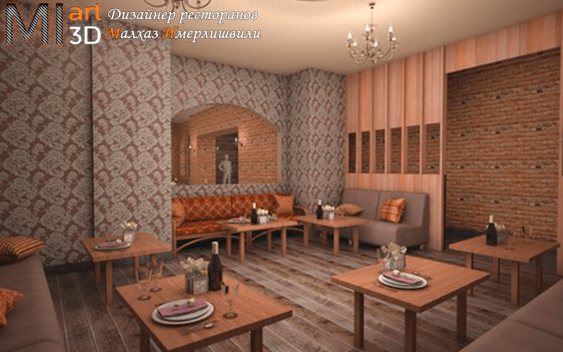 3D визуализация ресторана Алаверди