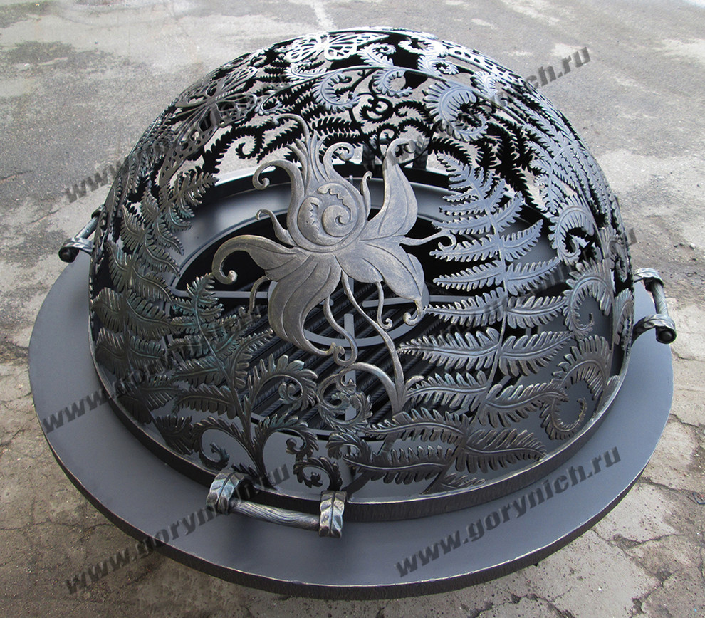 Купол для уличного очага "Огненный цветок папоротника"