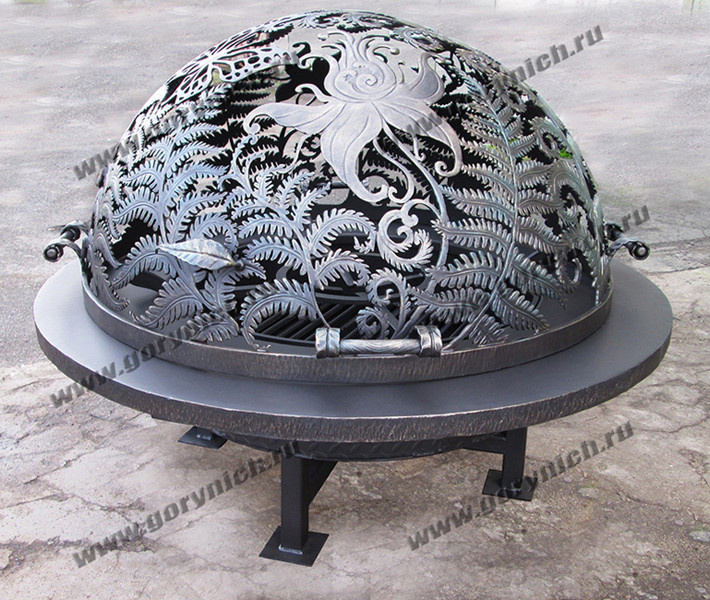 Обложка проекта: Купол для уличного очага "Огненный цветок папоротника"