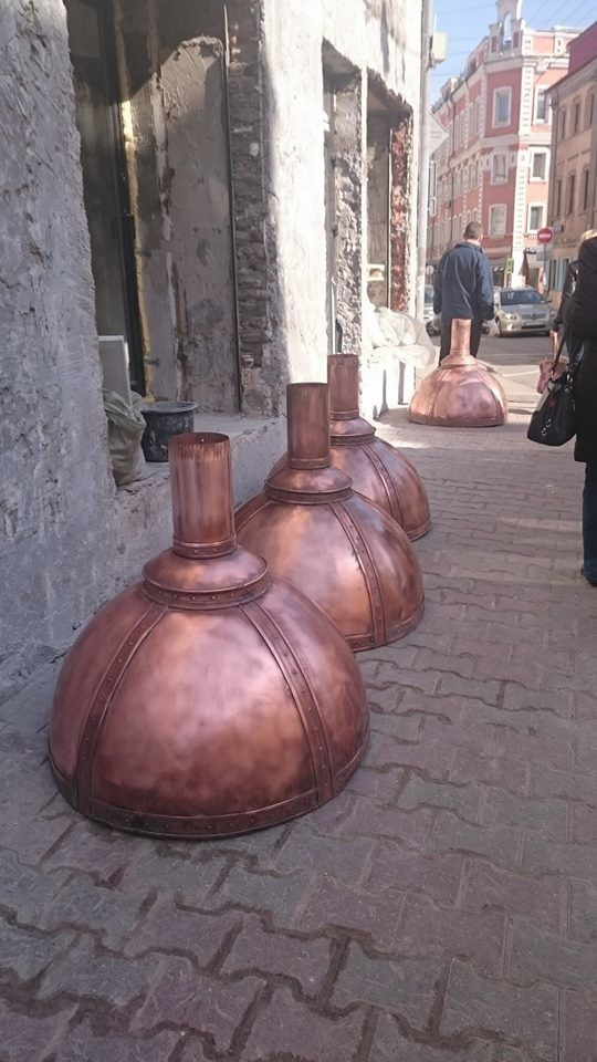 Вытяжные коробы и печные шкаф из меди