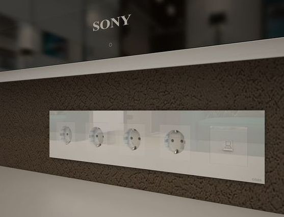 Розетки в стекле CGSS  в интерьере