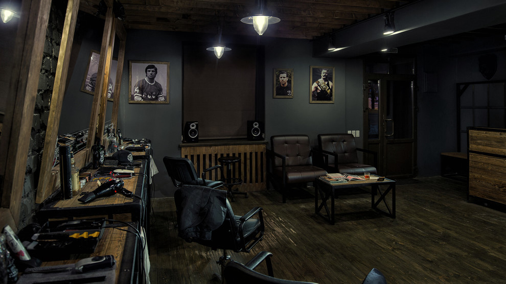 Интерьер парикмахерской Cutlers