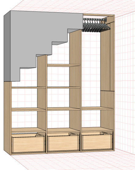Двухуровневое пространство: кровать и детская