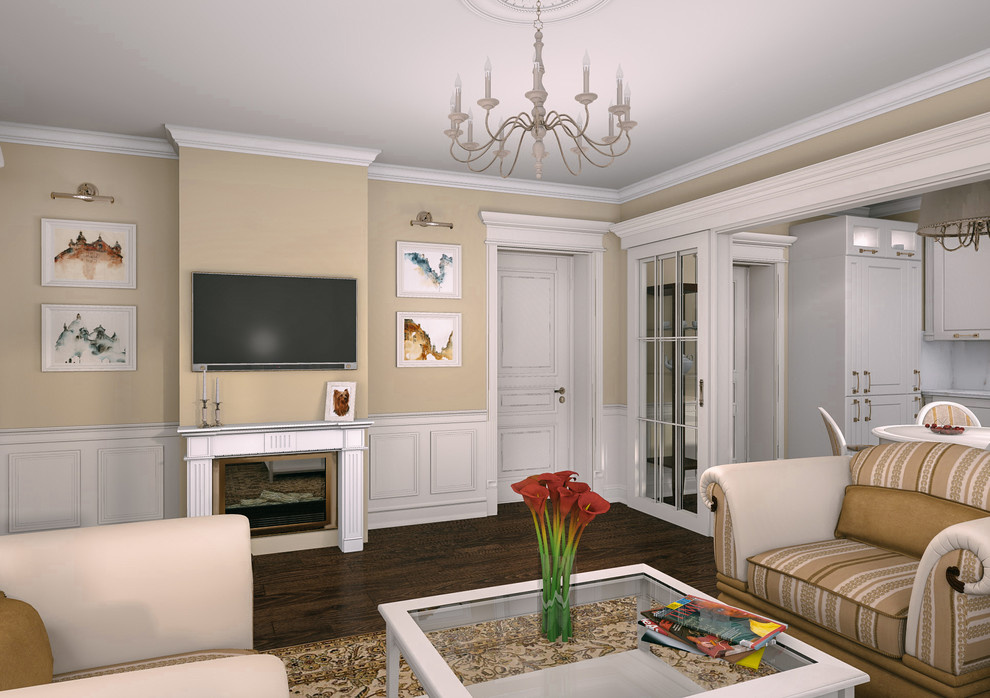 Дизайн-проект 2-х комнатной квартиры в классическом стиле.