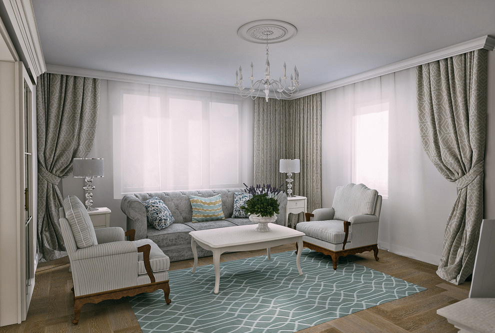 Дизайн-проект 2-х комнатной квартиры в классическом стиле.