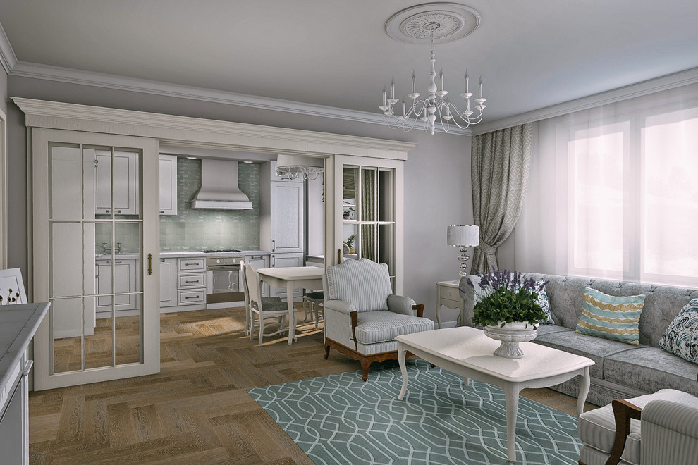 Дизайн-проект 2-х комнатной квартиры в классическом стиле.