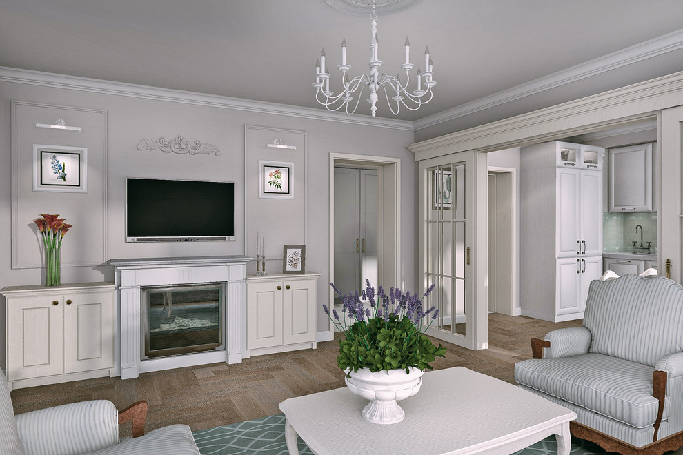 Дизайн-проект 2-х комнатной квартиры в классическом стиле.