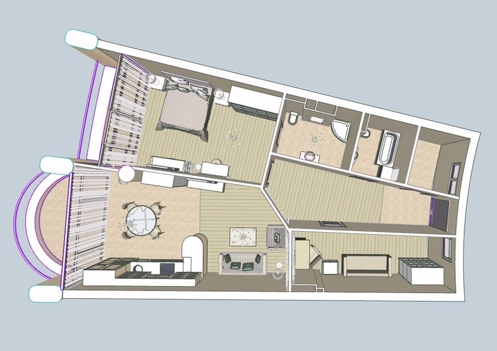 Новая Александрия, квартира на побережье в центре Сочи