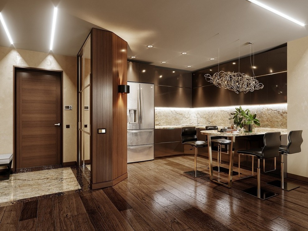 Обложка проекта: Проект современной квартиры, с кухней Bauformat.