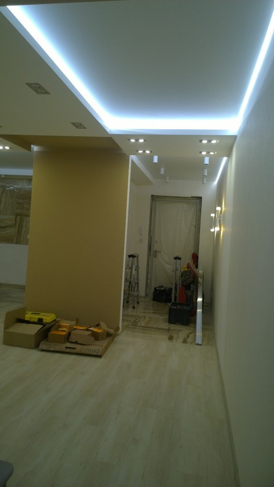 Квартира с интересными задумками по потолкам.