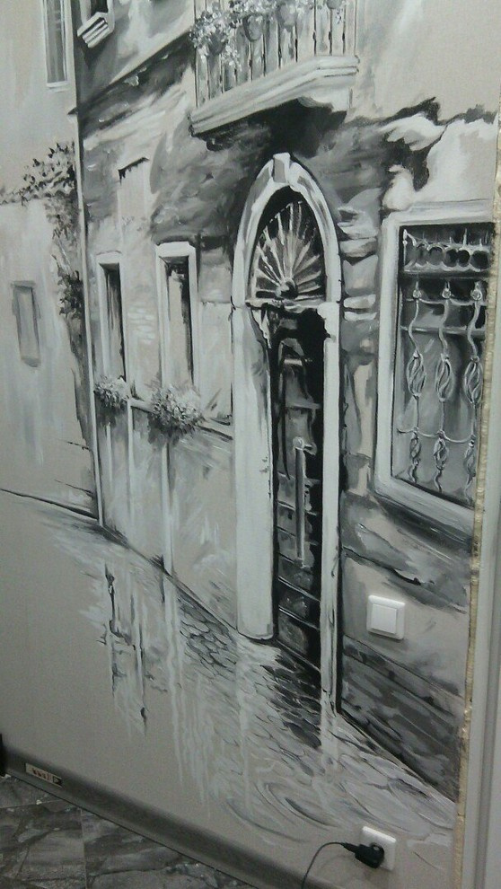 Вот так состоялись наши две графичные стены! Срок исполнения - 3 дня.