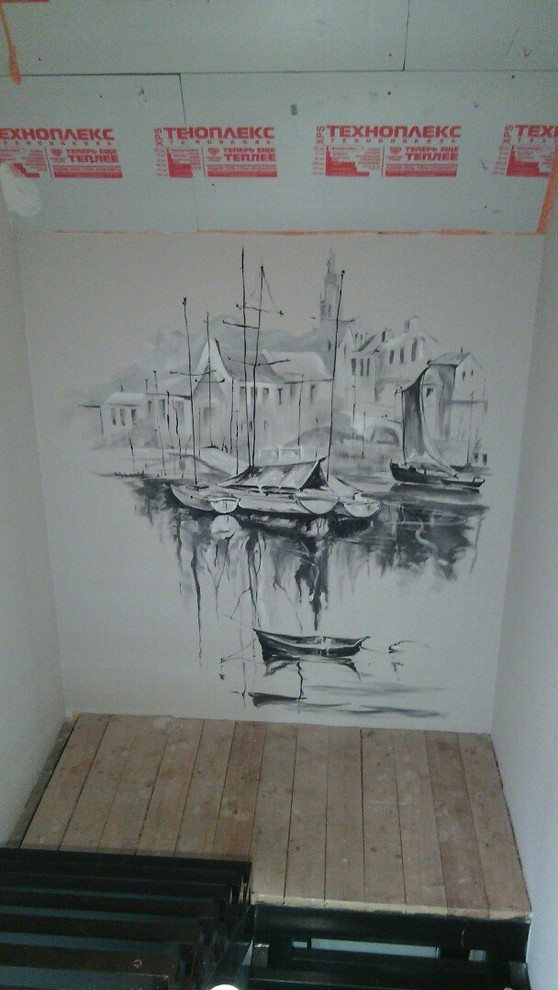 Вот так состоялись наши две графичные стены! Срок исполнения - 3 дня.