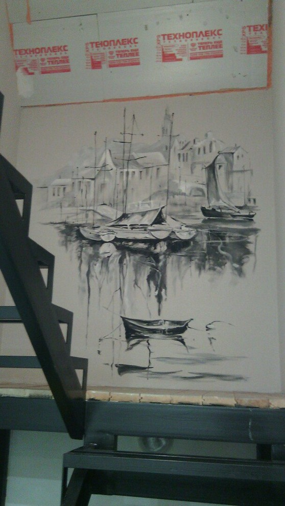 Вот так состоялись наши две графичные стены! Срок исполнения - 3 дня.