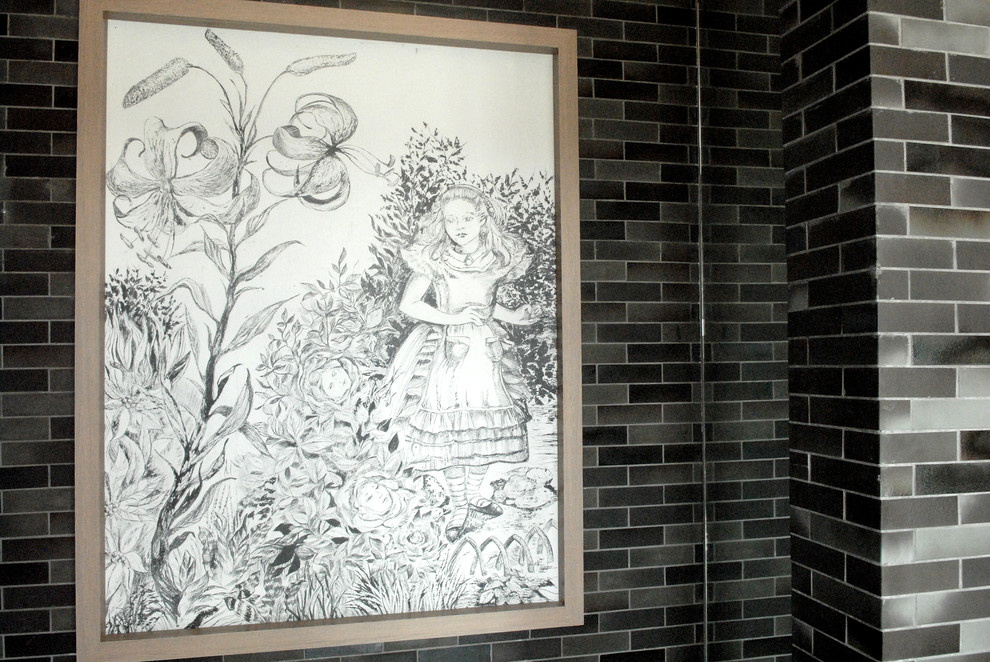 Панно в технике сграффито для входных групп в Резиденции Сколково.