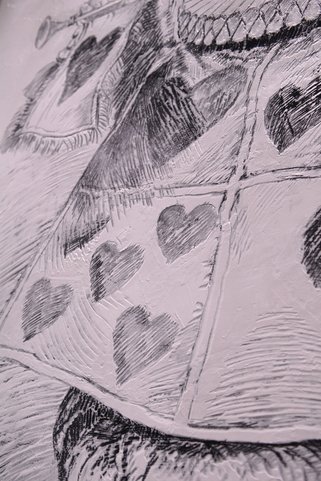 Панно в технике сграффито для входных групп в Резиденции Сколково.