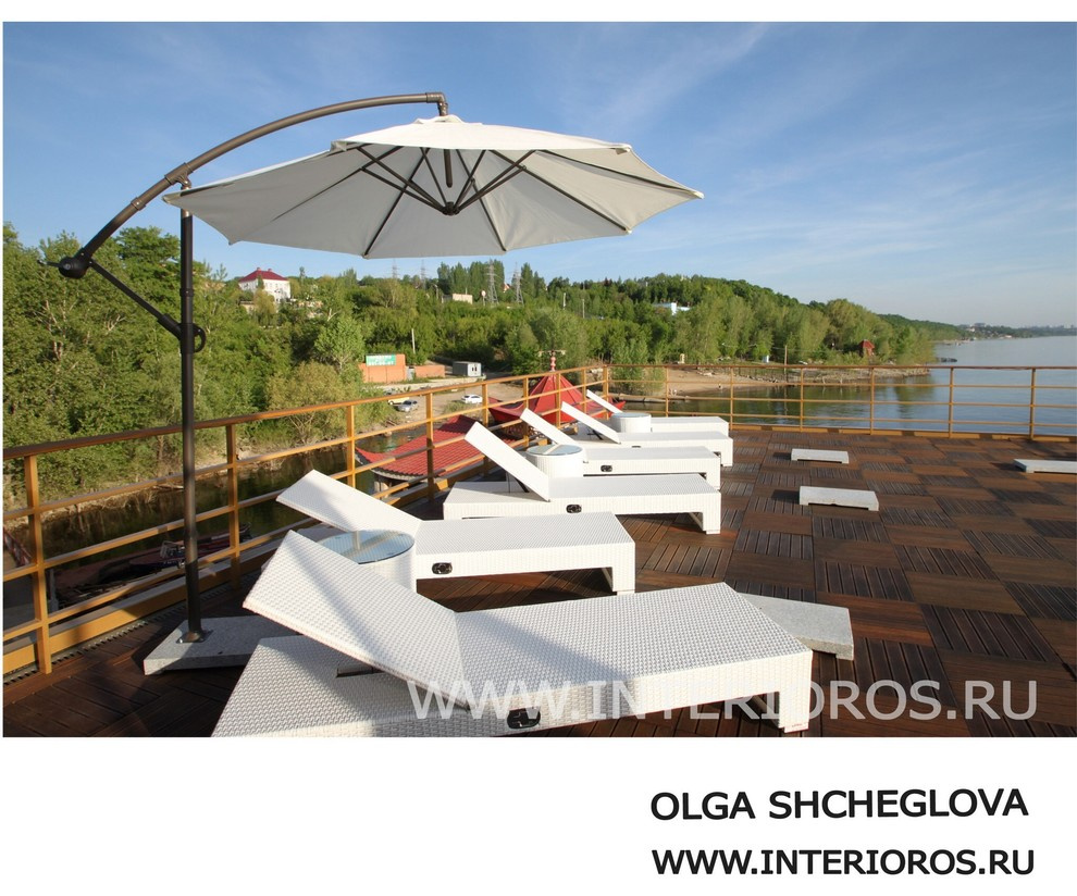 Дебаркадер гостиница на воде со спа-зоной, бассейном и верхней панорамной террас