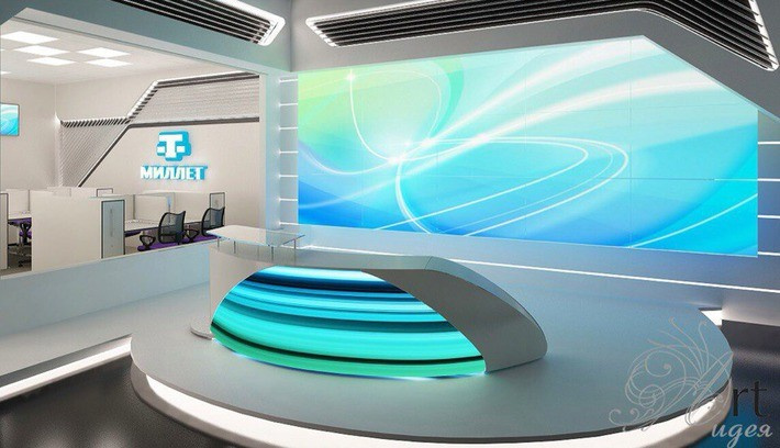 Новостная студия для телеканала «Миллет»